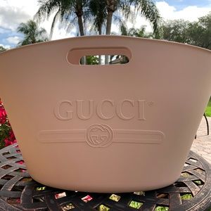 Oversized Gucci Dusky Pink Rubber Tote